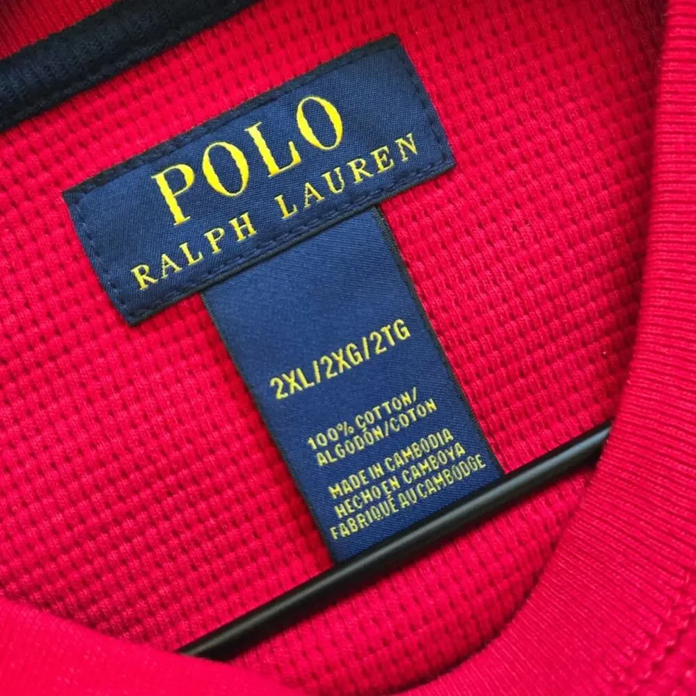 Polo Ralph Lauren Waffle Knit Long Sleeve T-Shirt Size XXL